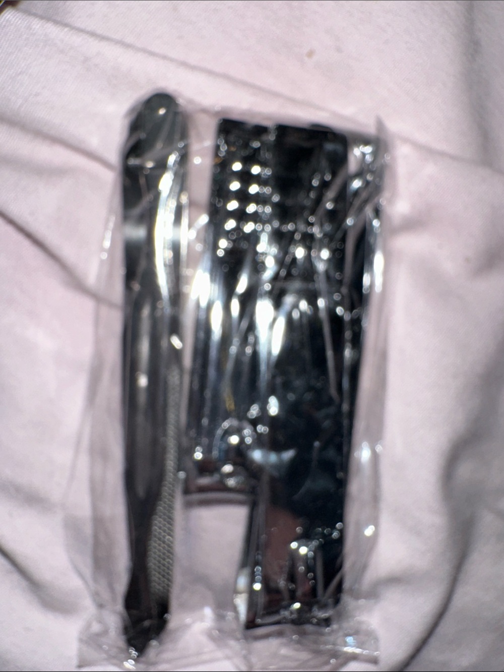 NWT Denim Cherry Key & Card Holder - Blue with Red cherry 4 pc manicure set - Picture 5 of 8
